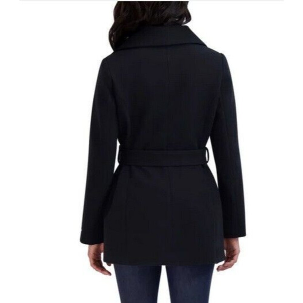 Tahari Faux Wool Wrap Coat Black NWT - Picture 2 of 2